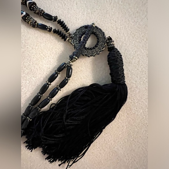 Boho Convertible Pendant with Tassel 20 inch/10 inch - Picture 3 of 3